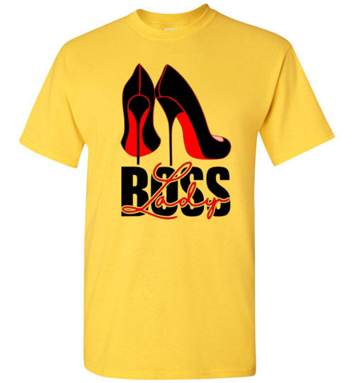 Boss Lady Stiletto High Heel Shoes Tee Shirt Top