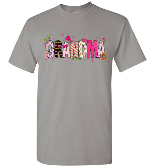 Grandma With Grandkids Name Tee Shirt Top T-Shirt