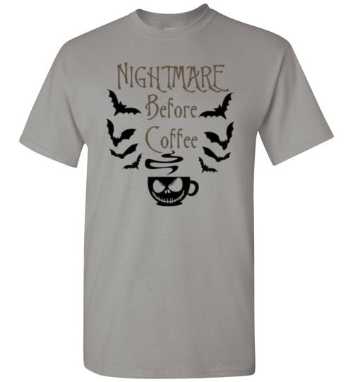 Nightmare Before Coffee Graphic Print T=Shirt Top