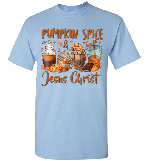 Pumpkin SPice Jesus Christ Graphic Print T-Shirt Top