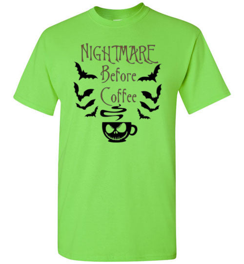 Nightmare Before Coffee Graphic Print T=Shirt Top