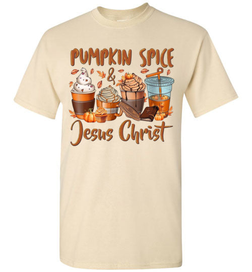 Pumpkin SPice Jesus Christ Graphic Print T-Shirt Top