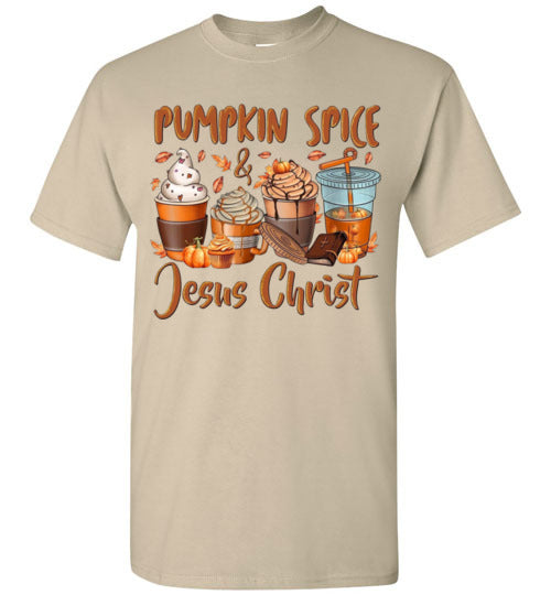 Pumpkin SPice Jesus Christ Graphic Print T-Shirt Top