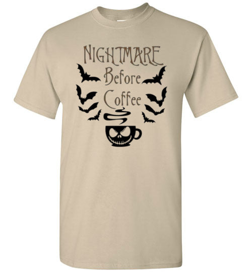 Nightmare Before Coffee Graphic Print T=Shirt Top