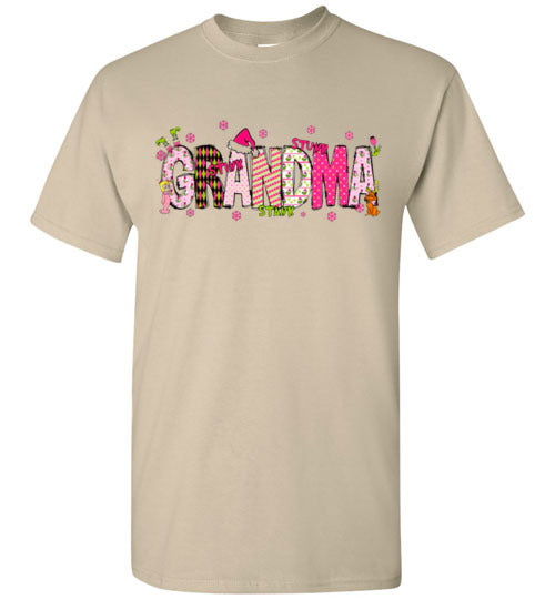 Grandma With Grandkids Name Tee Shirt Top T-Shirt