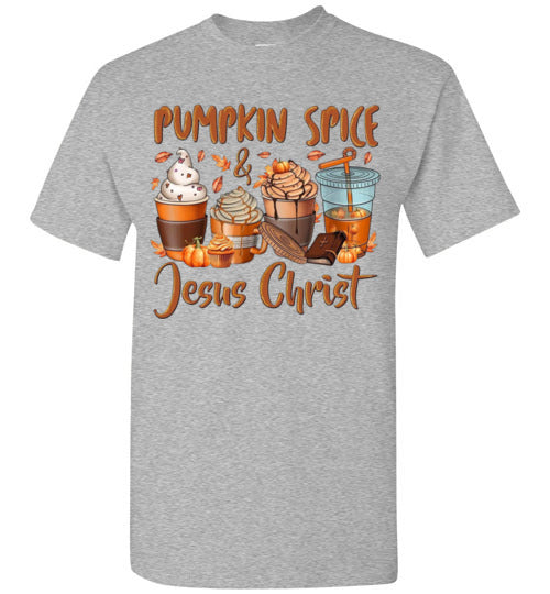 Pumpkin SPice Jesus Christ Graphic Print T-Shirt Top