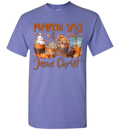 Pumpkin SPice Jesus Christ Graphic Print T-Shirt Top