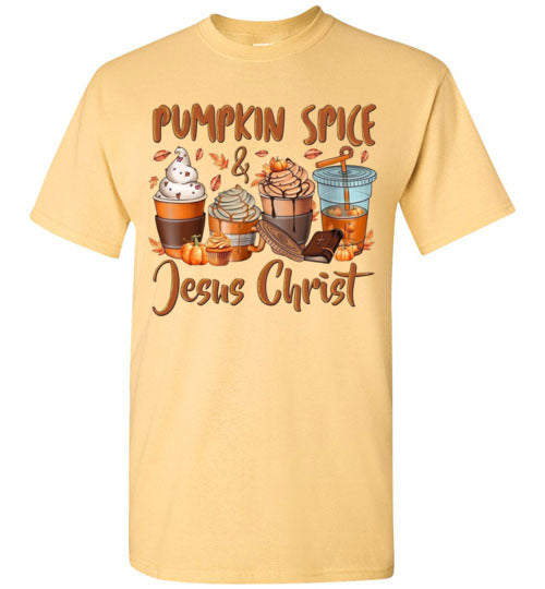 Pumpkin SPice Jesus Christ Graphic Print T-Shirt Top