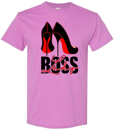 Boss Lady Stiletto High Heel Shoes Tee Shirt Top