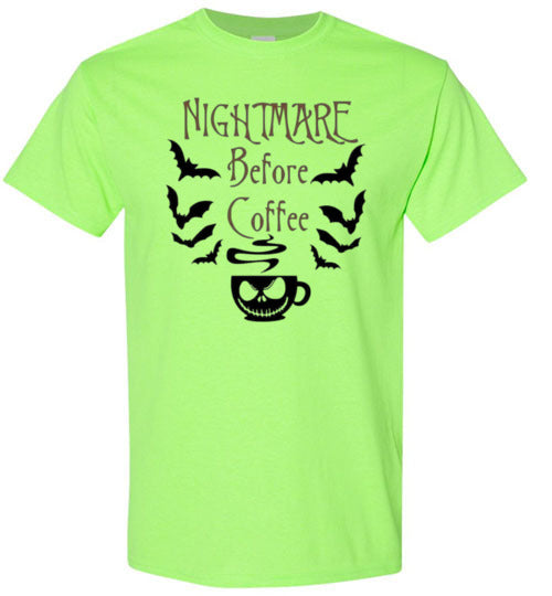 Nightmare Before Coffee Graphic Print T=Shirt Top