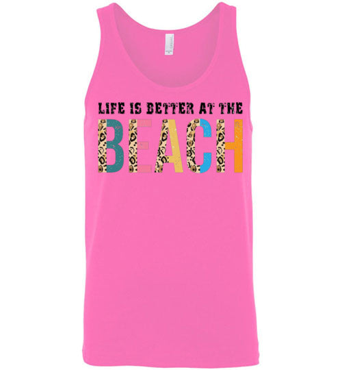 Life Is Better At The Beach Graphic Tank Top Shirt