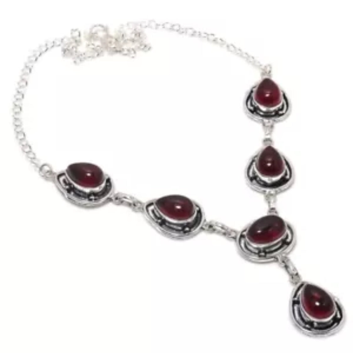 Red Carnelian Gemstone Handmade 925 Sterling silver Jewelry Necklace Size 18"