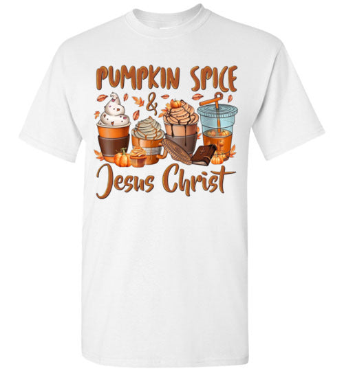 Pumpkin SPice Jesus Christ Graphic Print T-Shirt Top