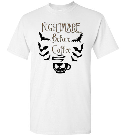 Nightmare Before Coffee Graphic Print T=Shirt Top