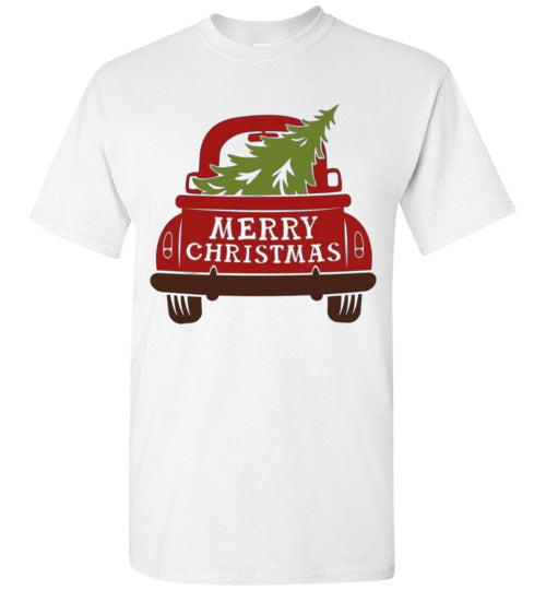 Merry Christmas Old Truck Farm Tee Shirt Top T-Shirt